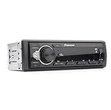 Pioneer MVH-330DAB, 1DIN Autoradio mit RDS und DAB+, USB, AUX-Eingang, Bluetooth, geringe Einbautiefe, Schwarz/Grau/Rot