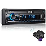 RDS Autoradio Bluetooth für 9-24V, FM/AM 1Din Autoradio mit Bluetooth Freisprecheinrichtung, 7 Farben Autoradio mit 2 USB/MP3...
