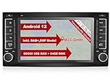 M.I.C. AVT7 Android 12 Autoradio mit navi Qualcomm Snapdragon 665 4G+64G Ersatz für VW T5 multivan Touareg mit RNS 510: SIM DAB plus Bluetooth 5.0...