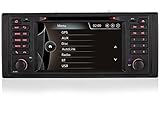 iFreGo Autoradio mit Bluetooth, 7 Zoll 1 Din Radio Für BMW E39 (5er, M5) E53 (X5),Radio GPS Navigation DVD CD RDS, FM Radio unterstützt...