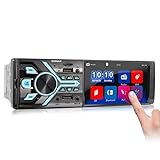 XOMAX XM-V426 Autoradio mit 4.1' / 10 cm Touchscreen Bildschirm I Bluetooth I USB, SD, MIC, AUX I Anschlüsse für Rückfahrkamera I USB-Ladefunktion...