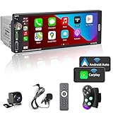 [Wireless] Alondy Autoradio 1Din mit 6.9 Zoll Bildschirm, Kompatibel mit Apple CarPlay Wireless/Android Auto Bluetooth Typ-C USB 2,1A Schnellladung...