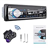 RDS Autoradio Bluetooth Freisprecheinrichtung, Lifelf 1 DIN Radio Stereo 4 x 65W Empfänger mit MP3 Player Zwei USB-Anschlüsse WMA FM Fernbedienung,...