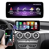 Road Top Android 13 Autoradio 12.3'' Carplay Touchscreen für Mercedes Benz C GLC Klasse W205 2015-2018 Jahr mit NTG5.0, 8+256 GB Car Stereo,...