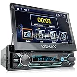 XOMAX XM-V747 Autoradio mit Mirrorlink für Android, Bluetooth Freisprecheinrichtung, 7 Zoll / 18cm Touchscreen Bildschirm, 7 Beleuchtungsfarben, FM,...