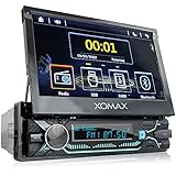 XOMAX XM-V747 Autoradio mit Mirrorlink für Android, Bluetooth Freisprecheinrichtung, 7 Zoll / 18cm Touchscreen Bildschirm, 7 Beleuchtungsfarben, FM,...