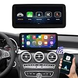 Road Top 10,25 Zoll Autoradio Drahtloses CarPlay Android Auto Touchscreen für Mercedes Benz C GLC V Klasse W205 W447 2016-2018 Jahr mit...