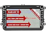 M.I.C. AV8V7-Ultra Android 12 Autoradio mit navi Qualcomm Snapdragon 665 8G+256G Ersatz für VW Golf t5 touran Passat RNS RCD Skoda SEAT: SIM DAB Plus...