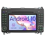 AWESAFE Autoradio für Mercedes-Benz, Android 11, unterstützt DAB+ WLAN CD DVD Bluetooth MirrorLink 2 Din 7 Zoll Bildschirm