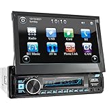 XOMAX XM-V779 Autoradio mit Mirrorlink I 7 Zoll / 18 cm Touchscreen I Bluetooth Freisprecheinrichtung I RDS I SD, USB, AUX, MIC-IN I Anschlüsse für...