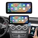 Road Top 12,3 Zoll Autoradio Drahtloses CarPlay Android Auto Touchscreen für Mercedes Benz C GLC V Klasse W205 W447 2016-2018 Jahr mit NTG5.0/5.1/5.2...